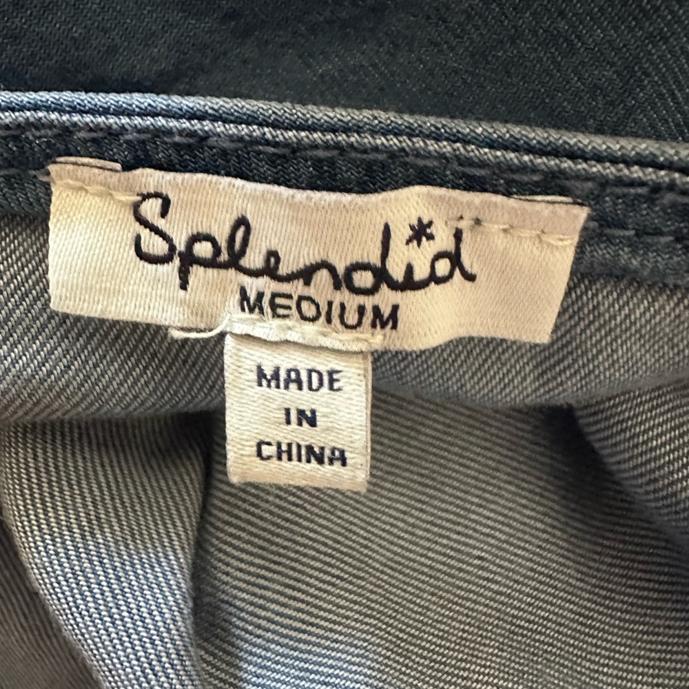 Splendid Blue Denim Sleeveless Pantsuit Jumper - Picture 5 of 6